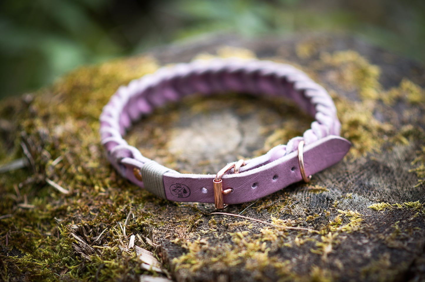 Halsband 2 Leder geflochten