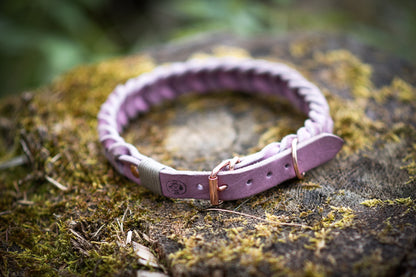 Halsband 2 Leder geflochten